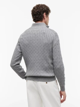 nahlad Tommy Hilfiger pánsky šedý sveter