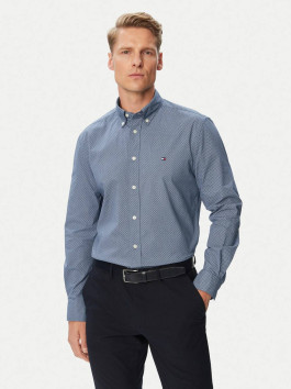 nahlad Tommy Hilfiger pánska modrá košeľa so vzorom