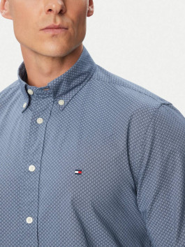 nahlad Tommy Hilfiger pánska modrá košeľa so vzorom