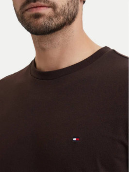 nahlad Tommy Hilfiger pánske tmavo hnedé tričko