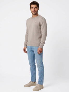 nahlad Tommy Jeans pánsky hnedý sveter