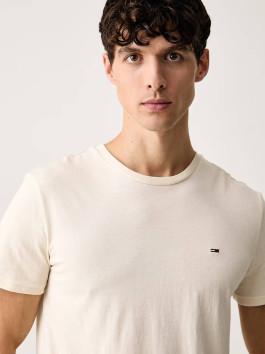 nahlad Tommy Jeans pánske krémové tričko