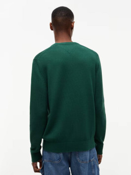 nahlad Tommy Jeans pánsky zelený sveter