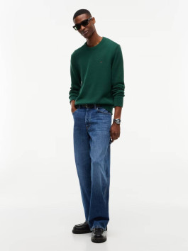 nahlad Tommy Jeans pánsky zelený sveter