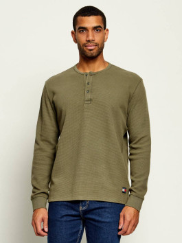 nahlad Tommy Jeans pánske khaki tričko