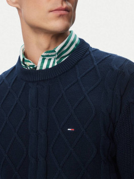 nahlad Tommy Jeans pánsky modrý sveter