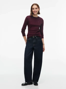 nahlad Tommy Hilfiger dámske tmavo vínové tričko