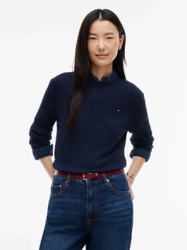 nahlad Tommy Hilfiger dámsky tmavomodrý sveter