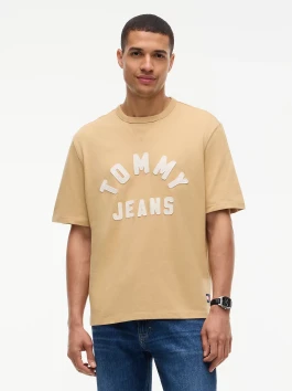 nahlad Tommy Jeans pánske béžové tričko