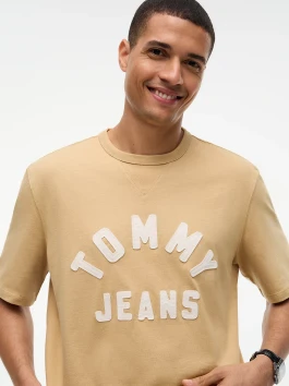 nahlad Tommy Jeans pánske béžové tričko