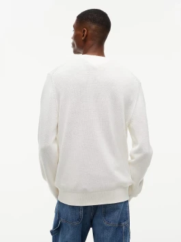 nahlad Tommy Jeans pánsky biely sveter