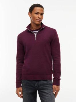 nahlad Tommy Jeans pánsky vínový sveter