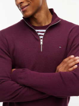 nahlad Tommy Jeans pánsky vínový sveter