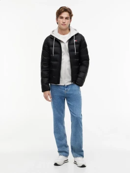 nahlad Tommy Jeans pánska čierna bunda