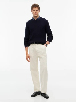 nahlad Tommy Hilfiger pánsky tmavomodrý sveter