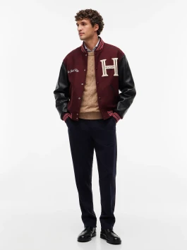 nahlad Tommy Hilfiger pánska vínová bunda