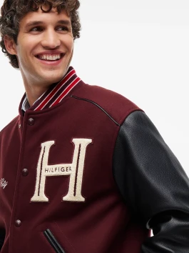 nahlad Tommy Hilfiger pánska vínová bunda