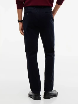 nahlad Tommy Hilfiger pánske tmavo modré menčestrové nohavice