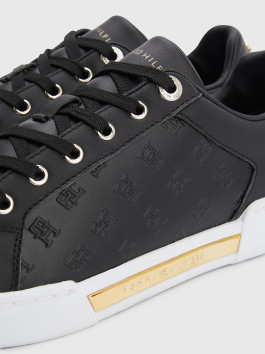 nahlad Tommy Hilfiger dámske čierne tenisky Embossed