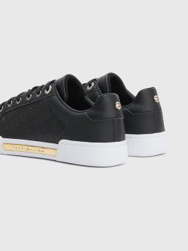 nahlad Tommy Hilfiger dámske čierne tenisky Embossed