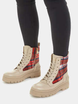 nahlad Tommy Hilfiger dámske béžové členkové topánky