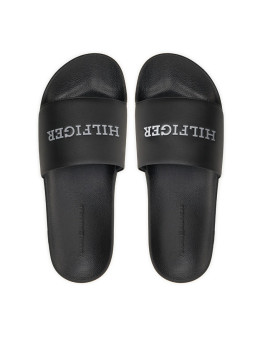 nahlad Tommy Hilfiger pánske čierne šľapky