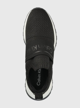nahlad Calvin Klein dámske čierne tenisky KNIT RUNNER SLIP ON