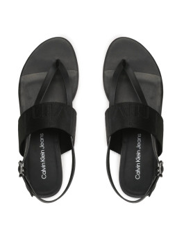 nahlad Calvin Klein dámske čierne sandále FLAT SANDAL TOEPOST WEBBING