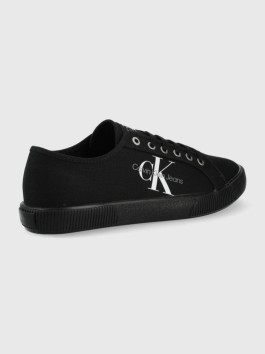 nahlad Calvin Klein pánske čierne plátené tenisky ESSENTIAL VULCANIZED 1
