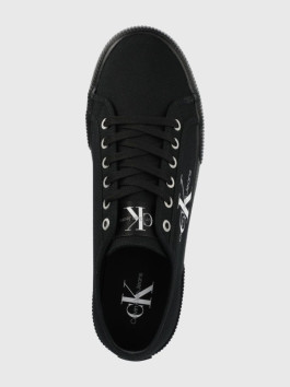 nahlad Calvin Klein pánske čierne plátené tenisky ESSENTIAL VULCANIZED 1