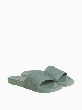 nahlad Calvin Klein dámske zelené šľapky