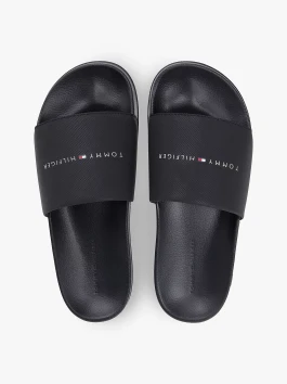 nahlad Tommy Hilfiger pánske čierne šľapky