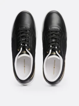 nahlad Tommy Hilfiger dámske čierne kožené tenisky