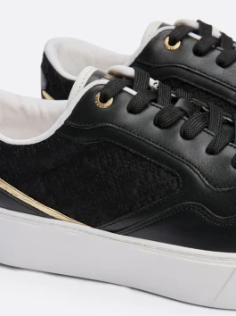 nahlad Tommy Hilfiger dámske čierne kožené tenisky