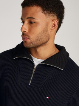 nahlad Tommy Hilfiger pánsky tmavomodrý sveter