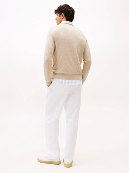 nahlad Tommy Hilfiger pánsky béžový sveter