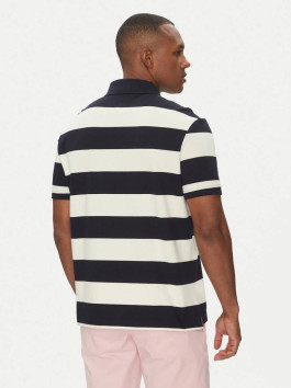 nahlad Tommy Hilfiger pánske modro krémové pruhované polotričko