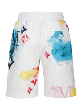 nahlad 19v69 pánske biele vzorované šortky