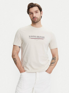 nahlad Tommy Hilfiger pánske béžové tričko Brand