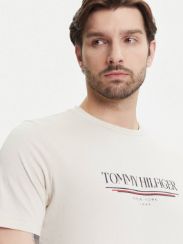 nahlad Tommy Hilfiger pánske béžové tričko Brand