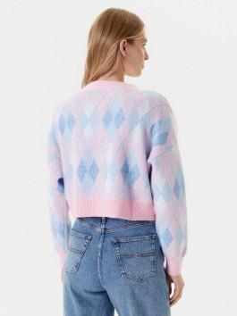 nahlad TJW CROP ARGYLE CARDIGAN