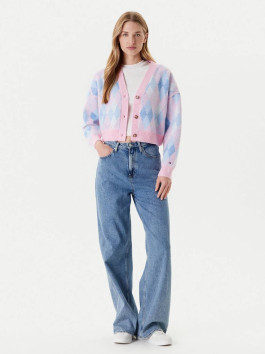 nahlad TJW CROP ARGYLE CARDIGAN