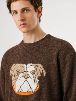 nahlad Pepe Jeans pánsky hnedý sveter