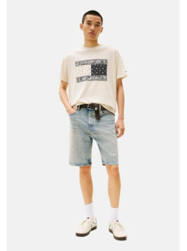 nahlad Tommy Jeans pánske béžové tričko