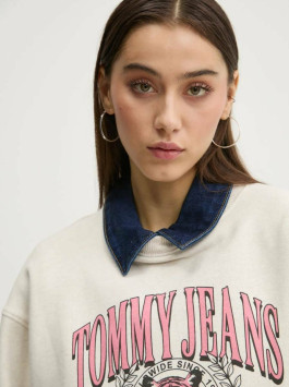 nahlad Tommy Jeans dámska béžová mikina