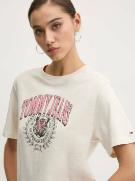 nahlad Tommy Jeans dámske béžové tričko