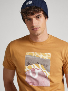 nahlad Pepe Jeans pánske horčicové tričko