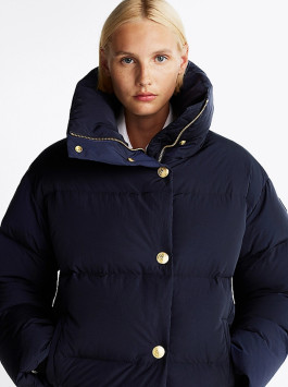 nahlad Tommy Hilfiger dámska tmavo modrá páperová bunda