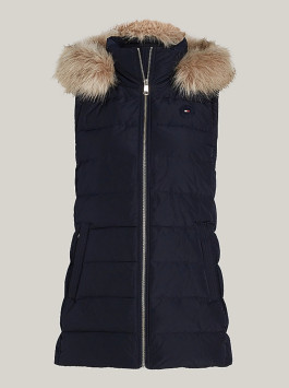 nahlad Tommy Hilfiger dámska tmavo modrá páperová vesta