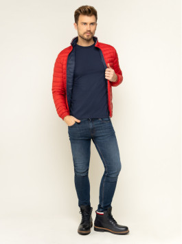 nahlad Tommy Hilfiger pánske tmavomodré tričko Stretch